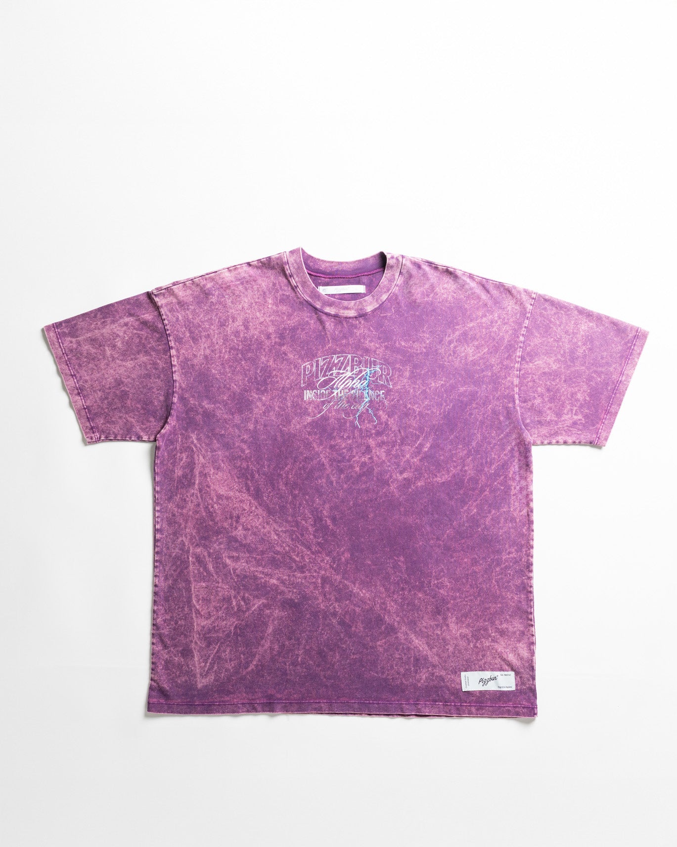 Camiseta Fear - Morado acid wash