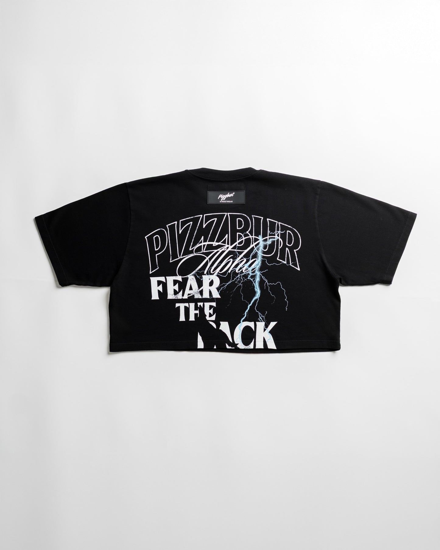 Camiseta Cropped Fear - Negro