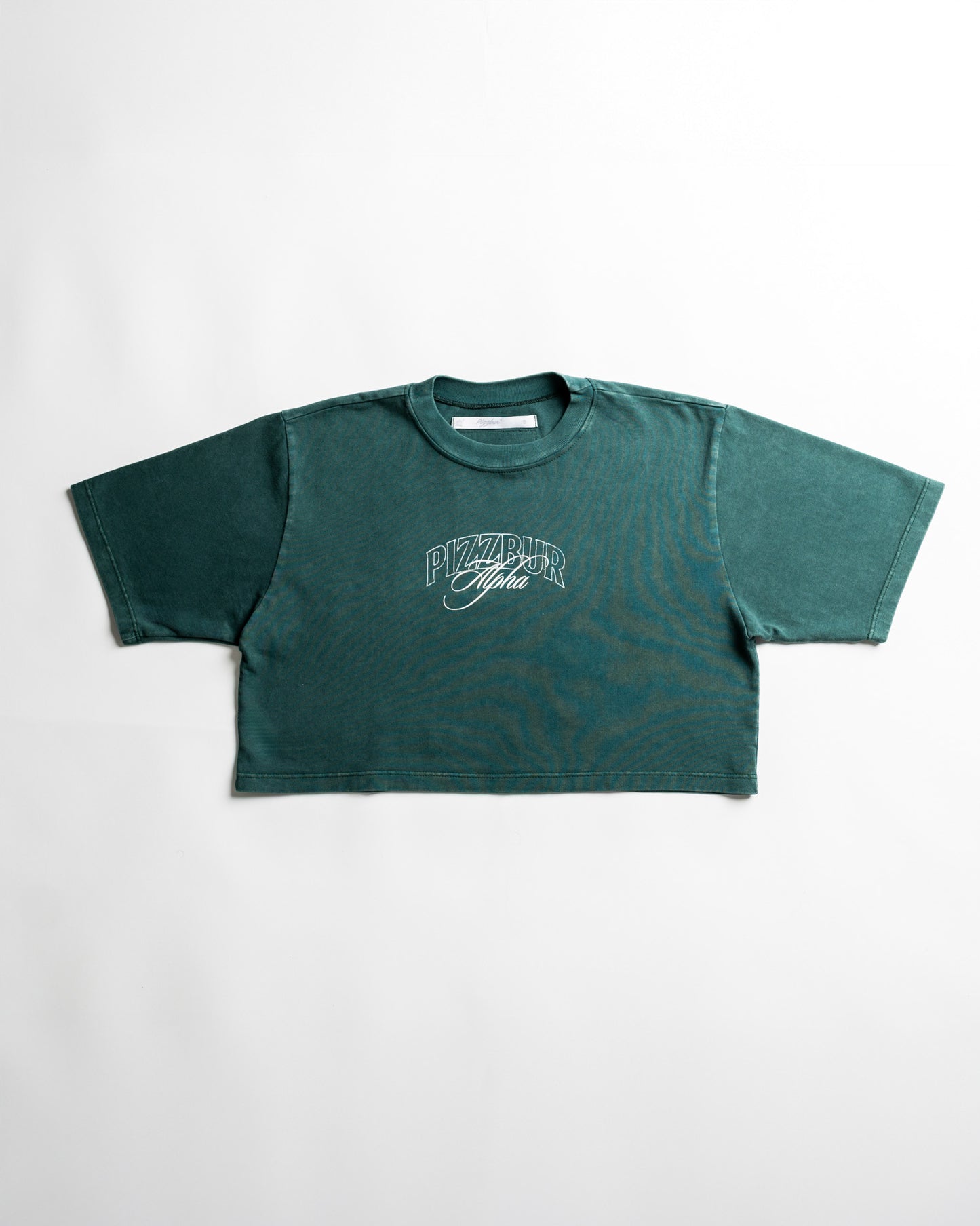 Camiseta Corta Fear - Pine green acid wash