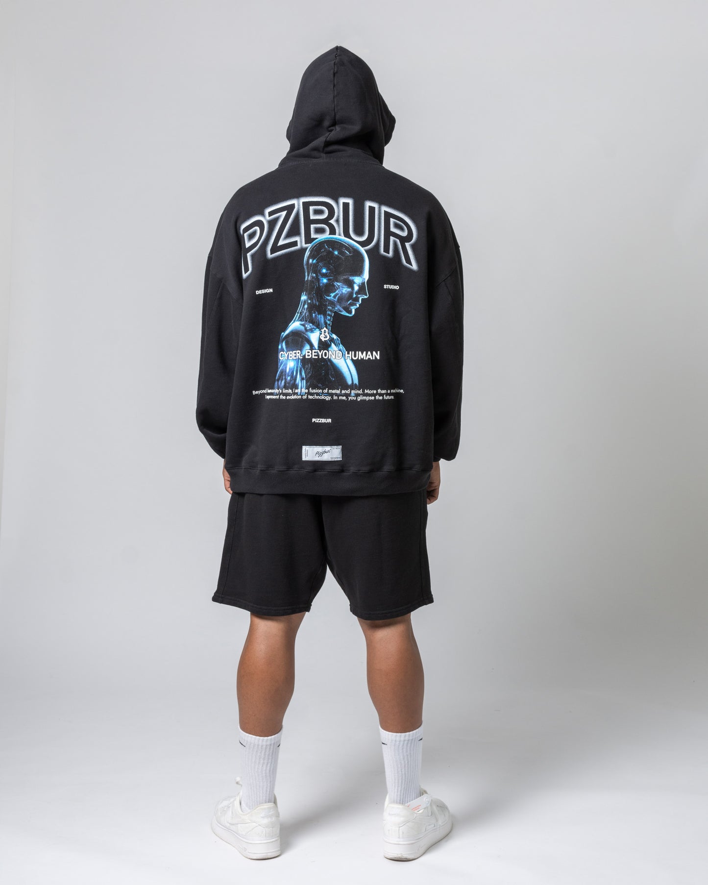 Hoodie Cyber - Negro