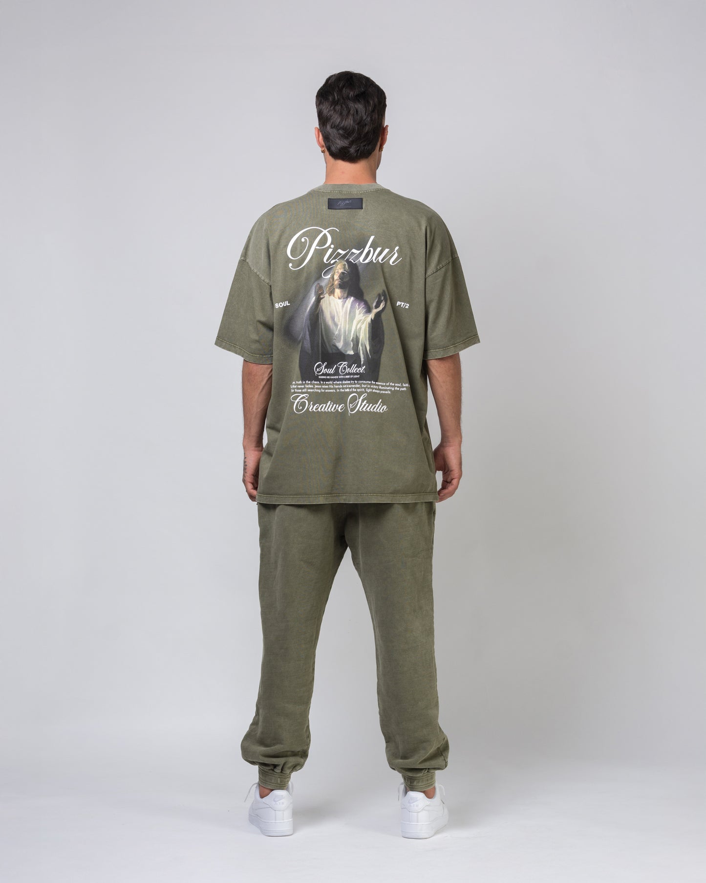 Camiseta Light - Verde Oliva Acid Wash