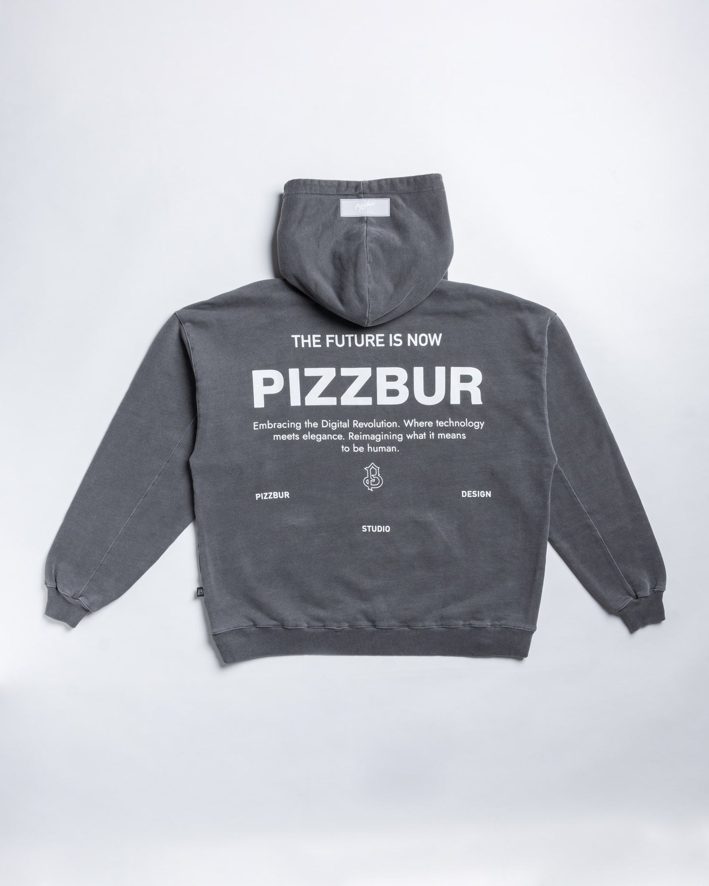Hoodie Digital - Washed Gris