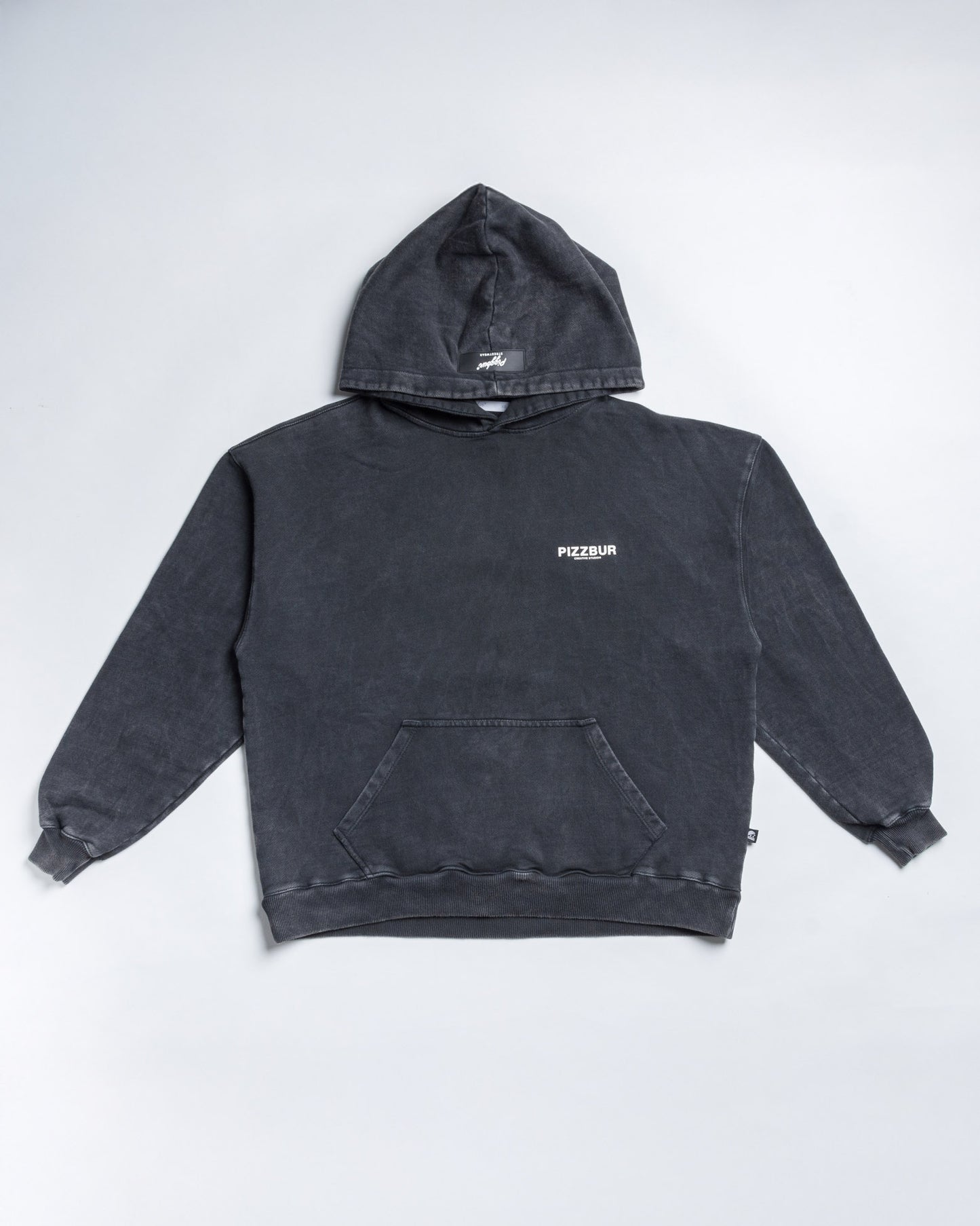 Hoodie Digital - Washed Negro