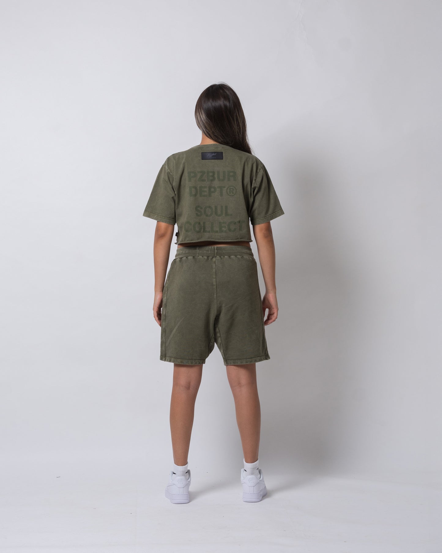 Bermuda Soul Basic - Verde Oliva Acid Wash
