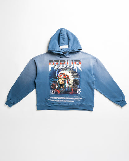 Hoodie Tribes - Vintage blue
