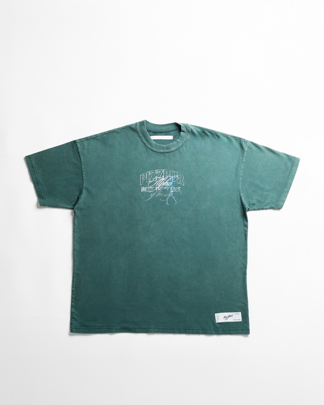 Camiseta Fear - Pine green acid wash