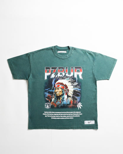 Camiseta Tribes - Pine green acid wash