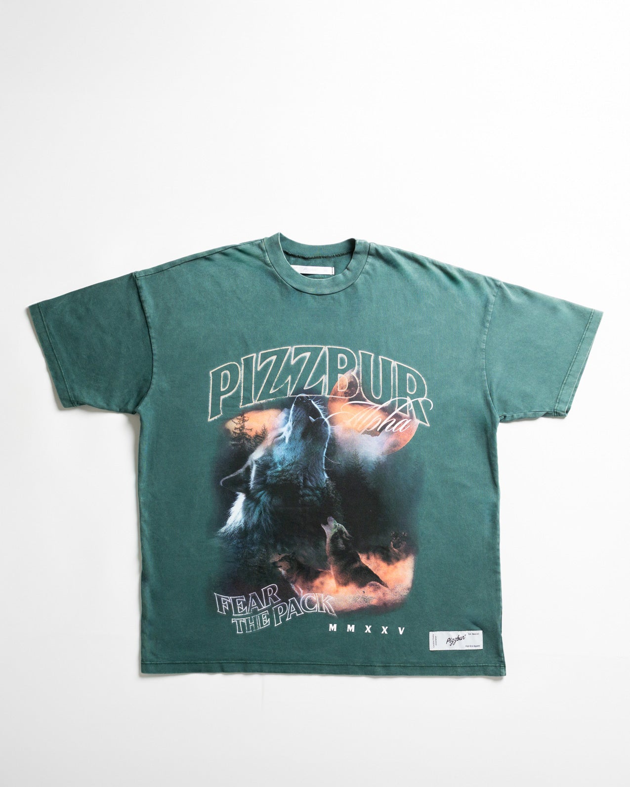 Camiseta Alpha - Pine green acid wash
