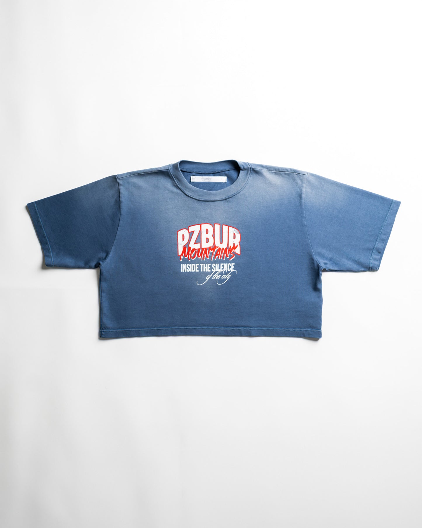 Camiseta Corta Mountains - Vintage blue