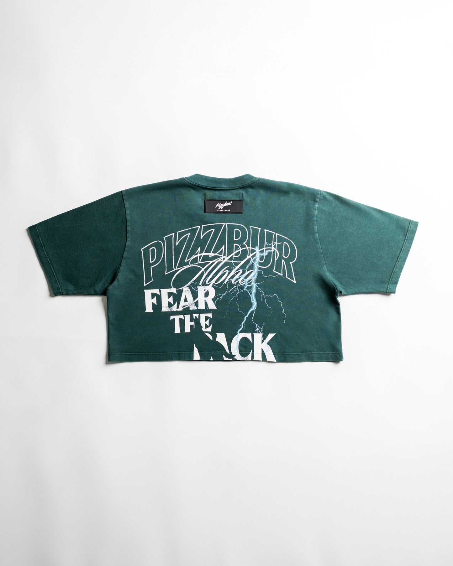 Camiseta Corta Fear - Pine green acid wash