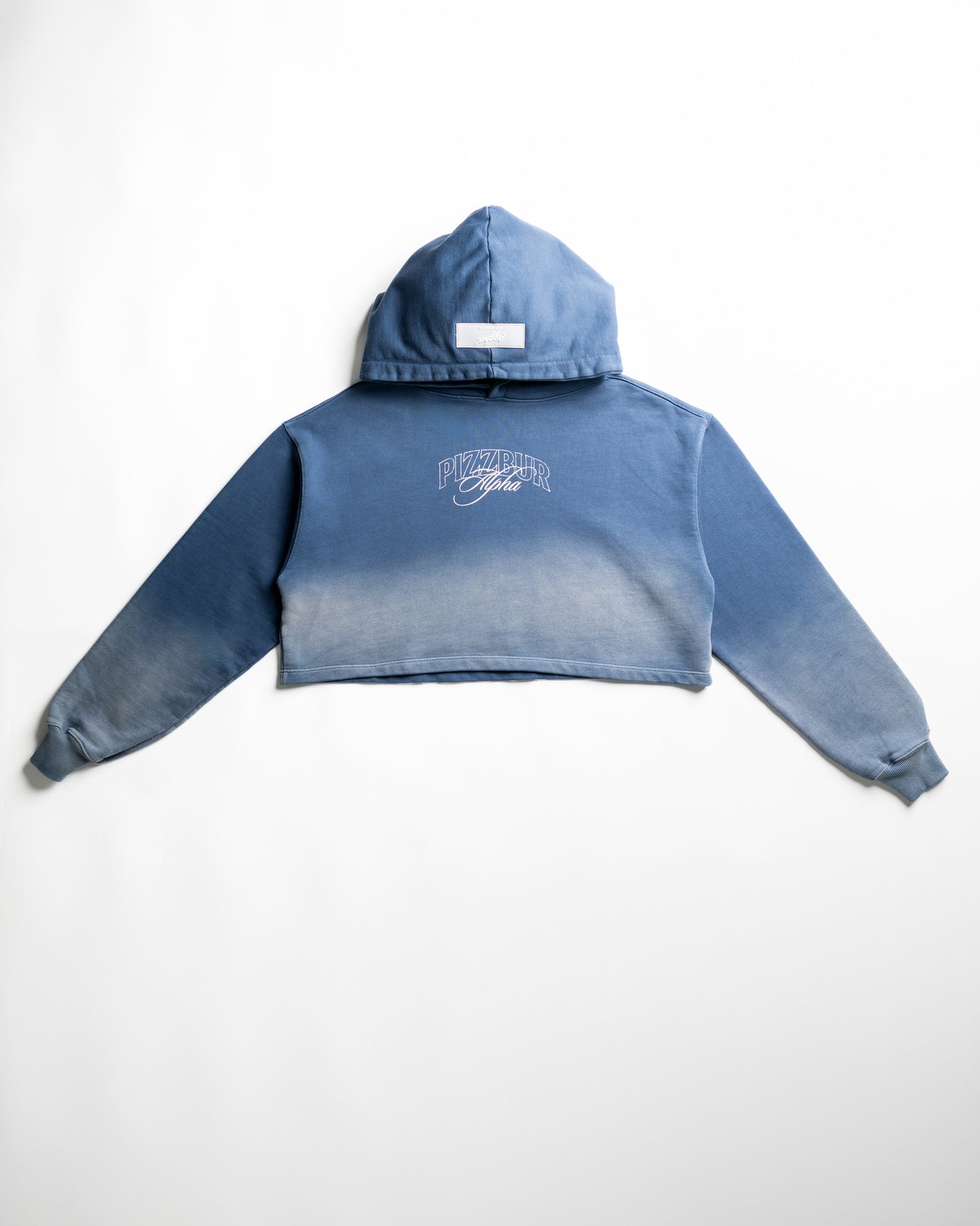 Cropped Hoodie Fear - Vintage blue