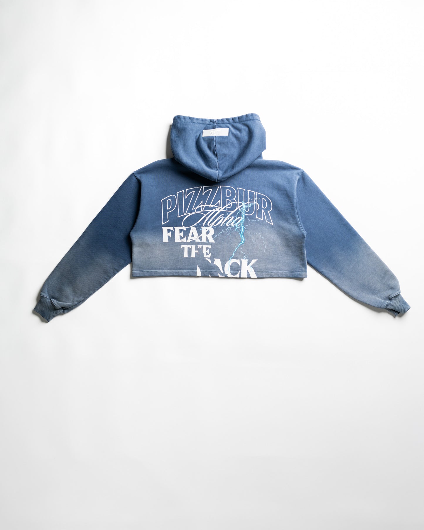 Cropped Hoodie Fear - Vintage blue