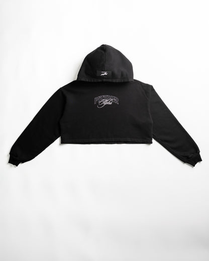 Cropped Hoodie Fear - Negro