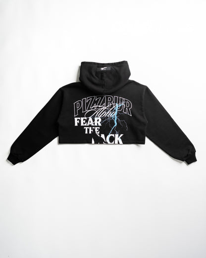 Cropped Hoodie Fear - Negro