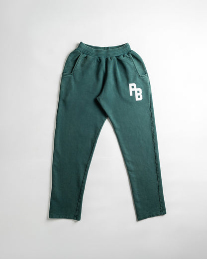 Tribes Basic Jogger - Pine green acid wash