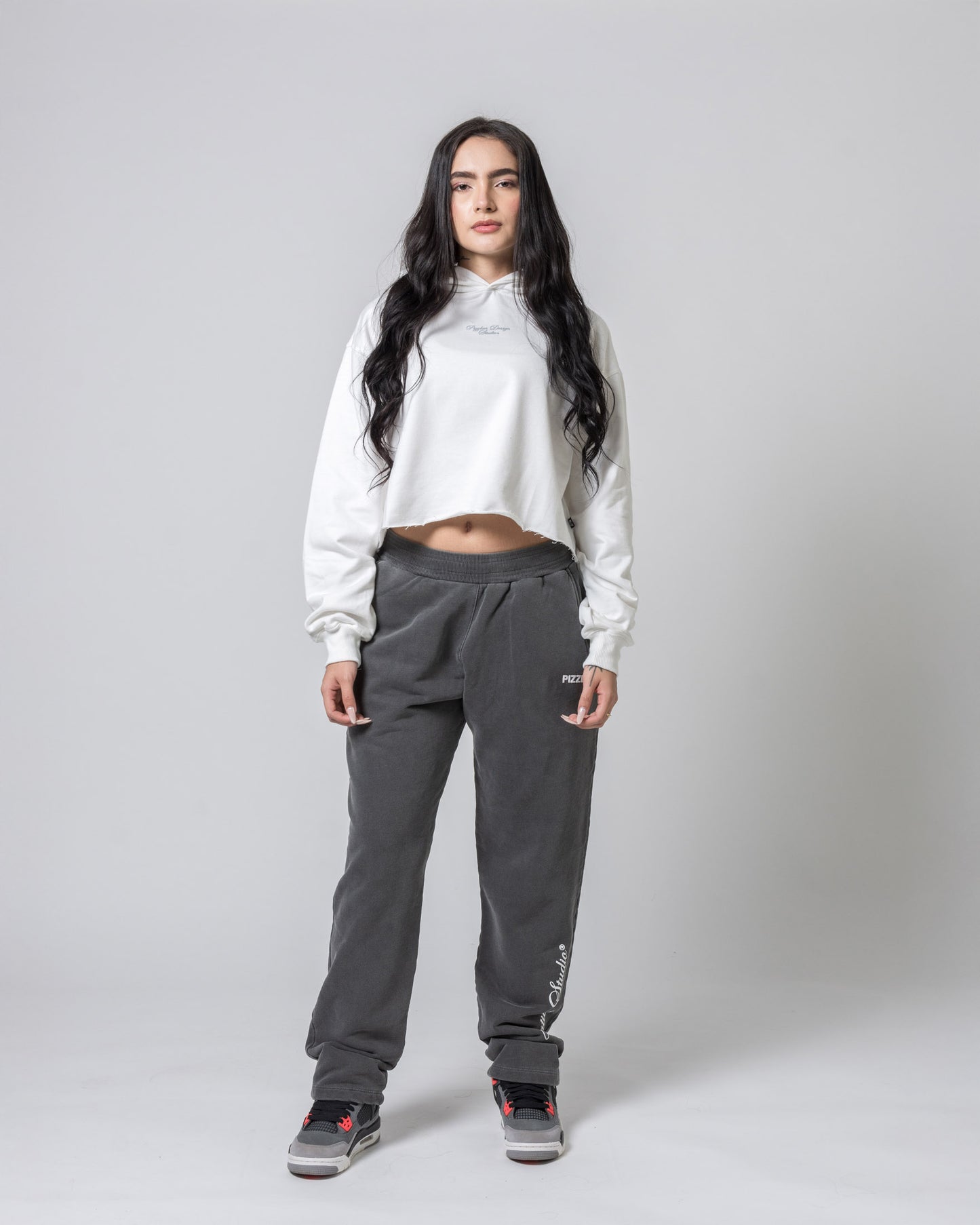 Hoodie Cropped - Blanco