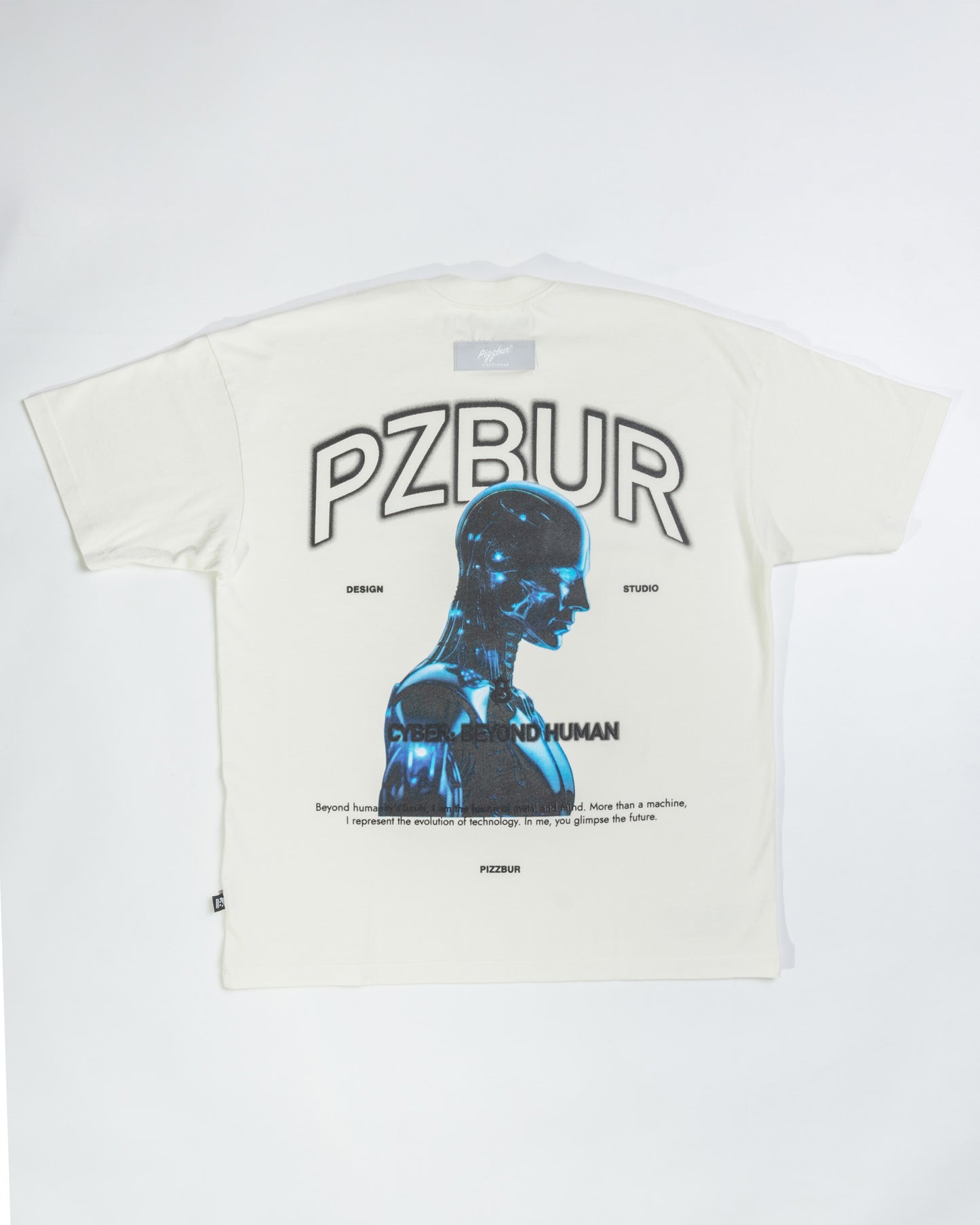 Camiseta Cyber - Blanco Hueso