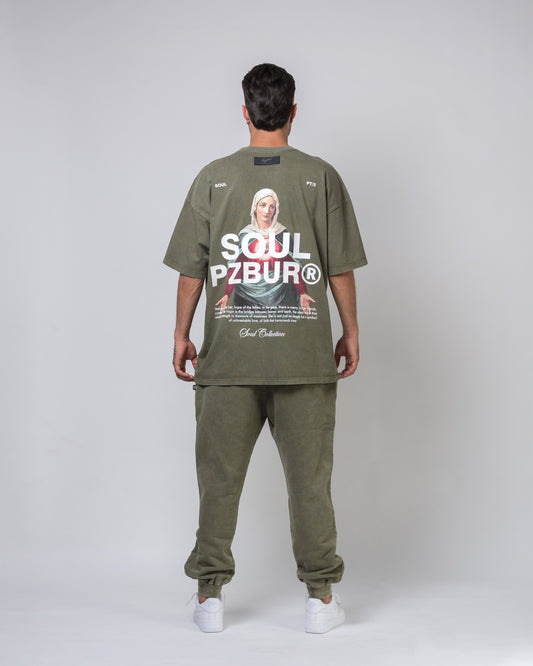 Camiseta Refuge - Verde Oliva Acid Wash