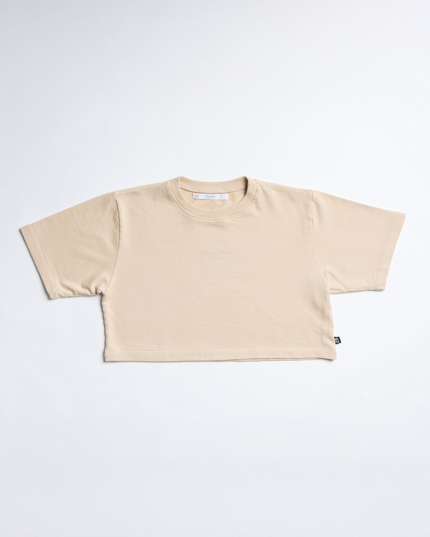 Cropped T-shirt - Beige