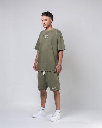 Camiseta Dept - Verde Oliva Acid Wash