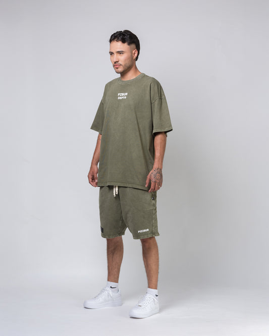 Camiseta Dept - Verde Oliva Acid Wash