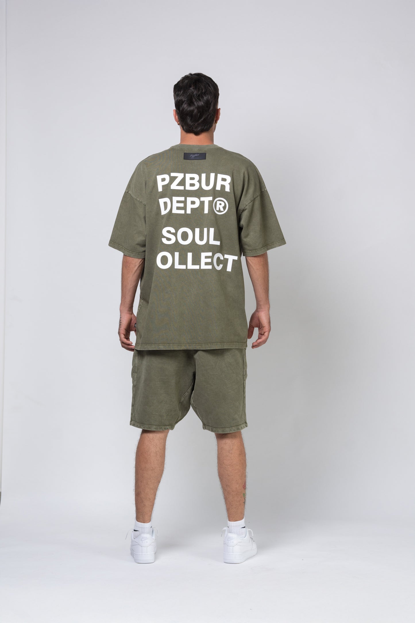 Camiseta Dept - Verde Oliva Acid Wash