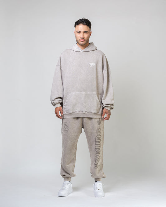 Hoodie Refuge - Gris Acid Wash