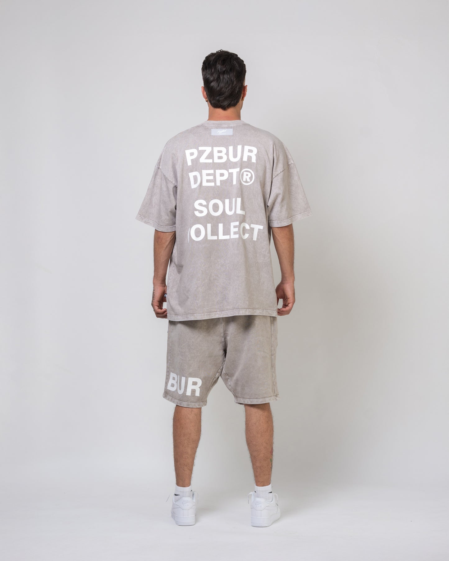 Bermuda Soul Graphic - Gris Acid Wash