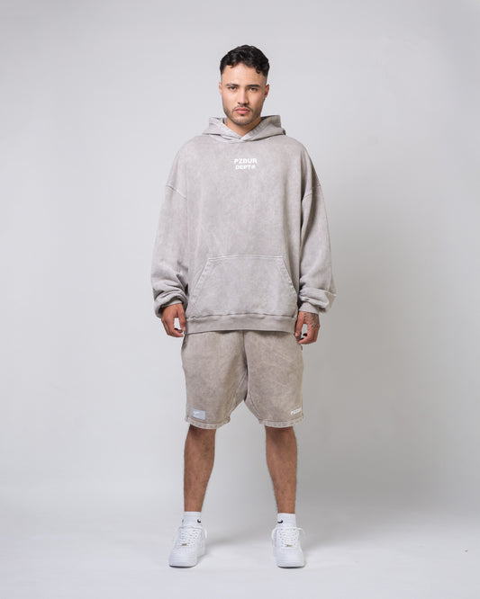 Hoodie Dept - Gris Acid Wash