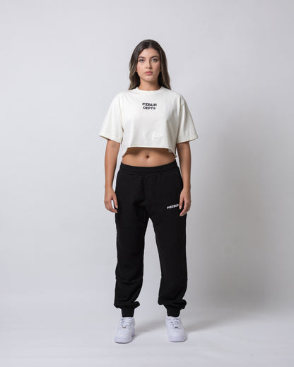 Camiseta Dept Corta Dama Alta - Hueso