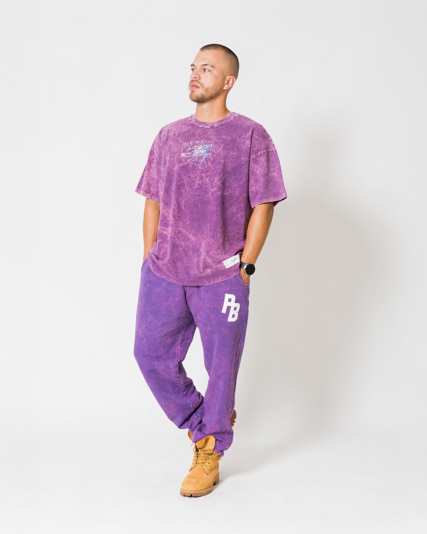 Tribes Basic Jogger - Morado acid wash