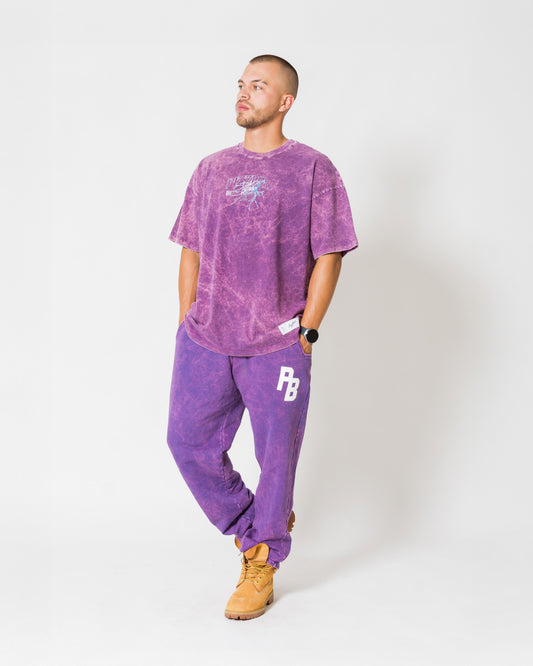 Tribes Basic Jogger - Morado acid wash