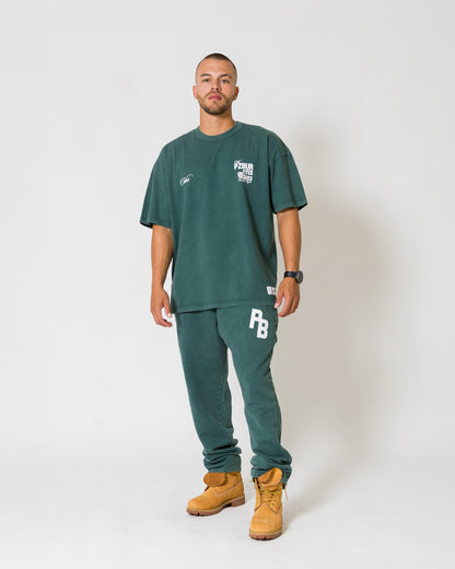 Camiseta Fearless - Pine green acid wash