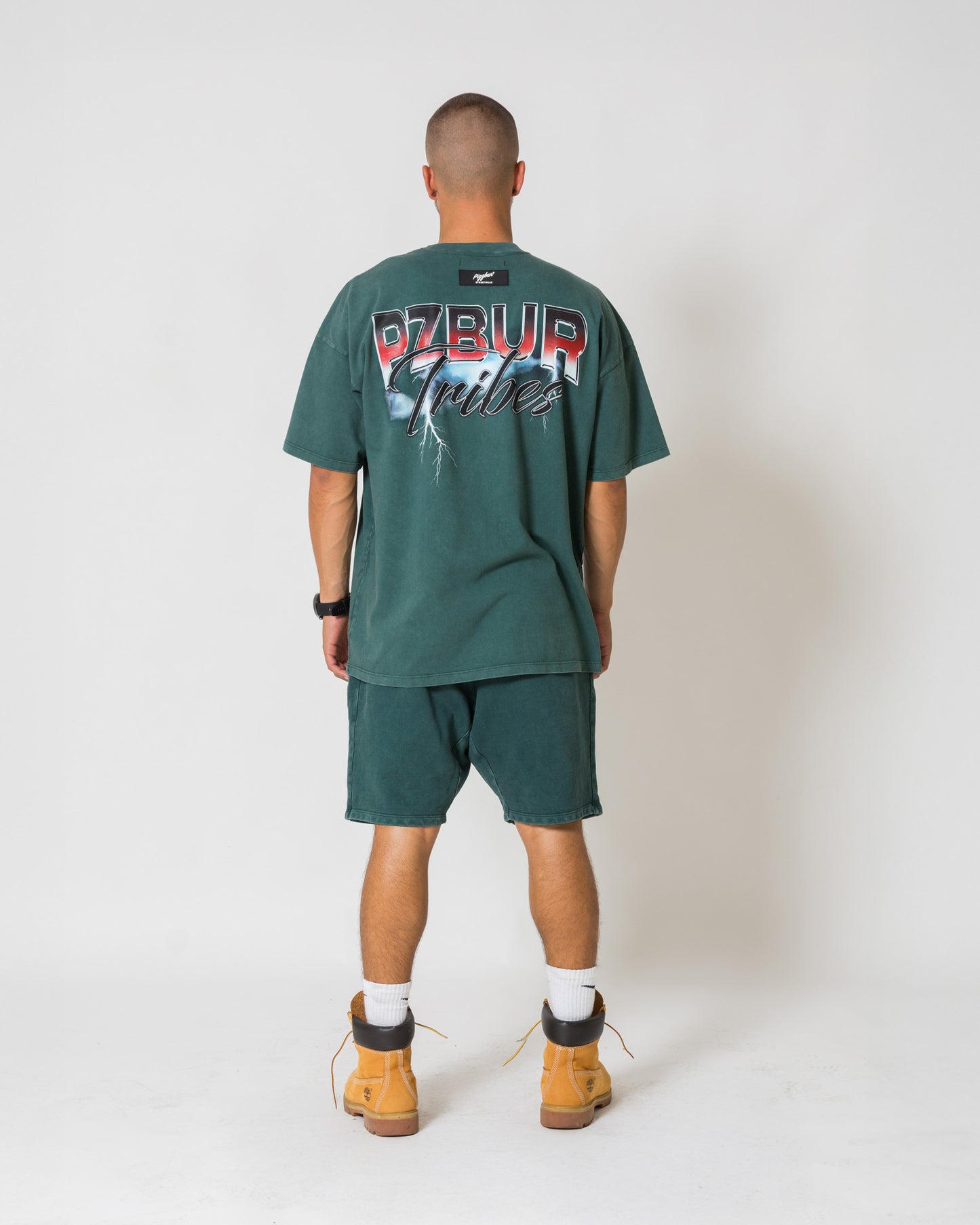 Camiseta Tribes - Pine green acid wash