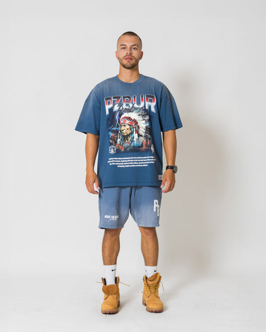 Camiseta Tribes - Vintage blue