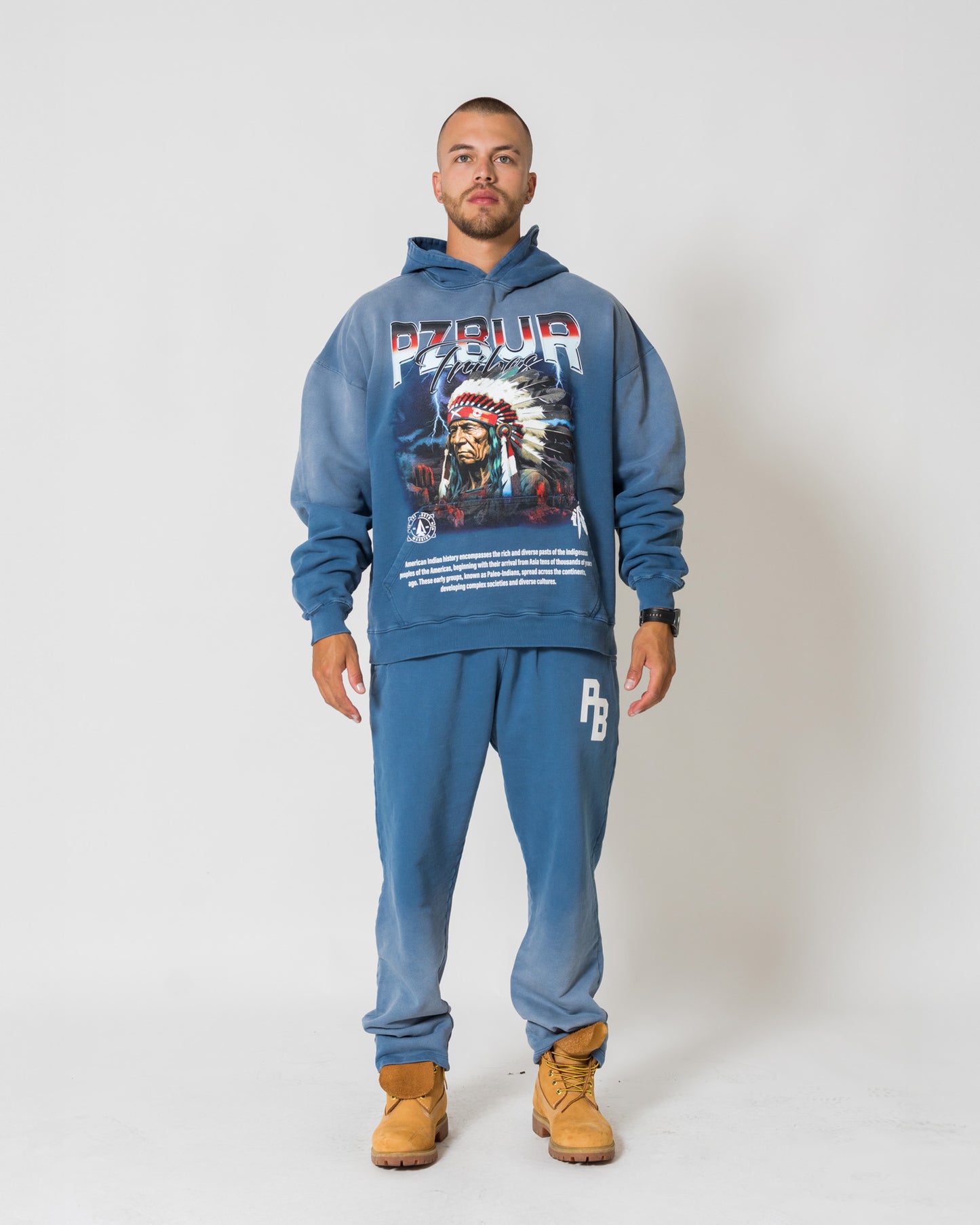 Hoodie Tribes - Vintage blue