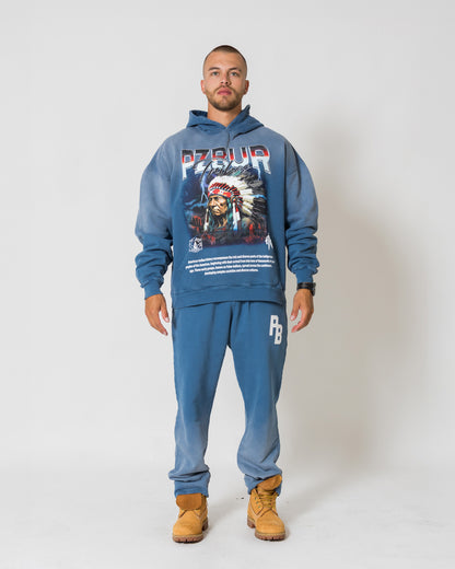 Hoodie Tribes - Vintage blue