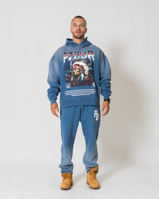 Hoodie Tribes - Vintage blue