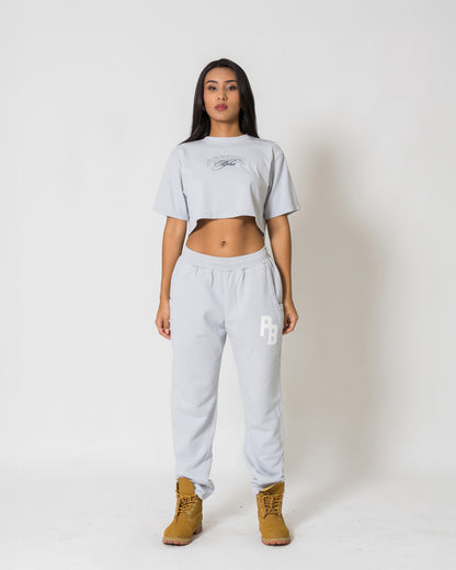 Camiseta Corta Fear - Gris azulado