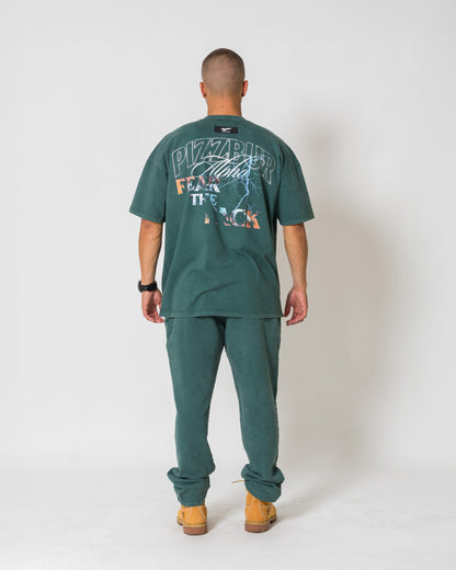 Camiseta Alpha - Pine green acid wash