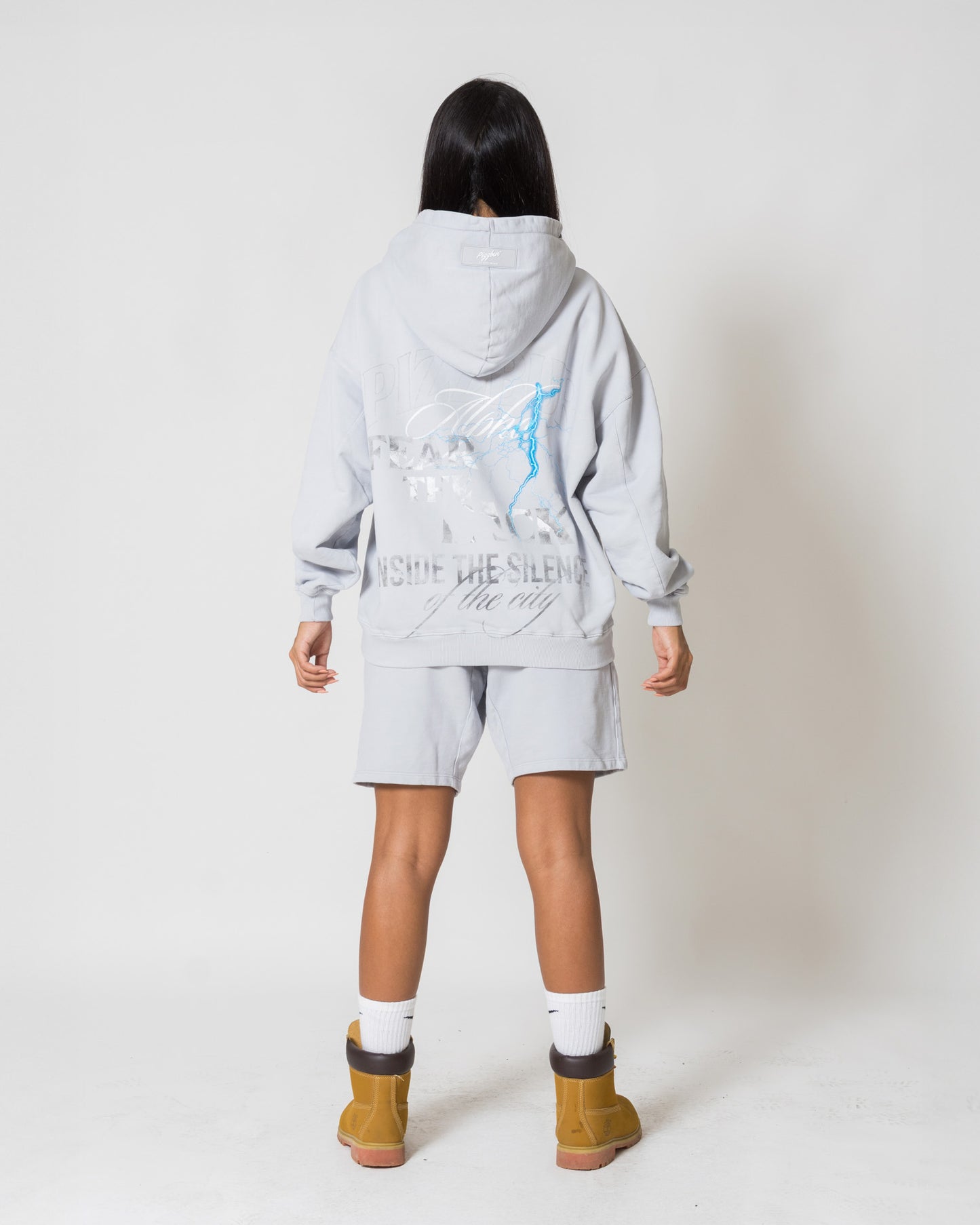 Hoodie Fear - Gris azulado