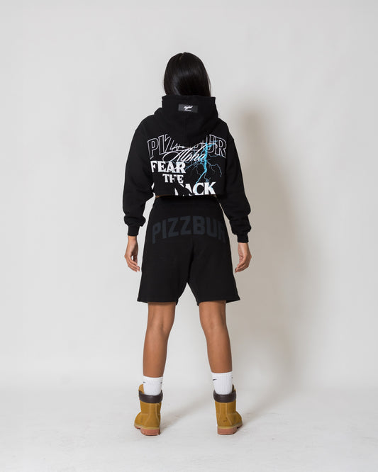 Cropped Hoodie Fear - Negro