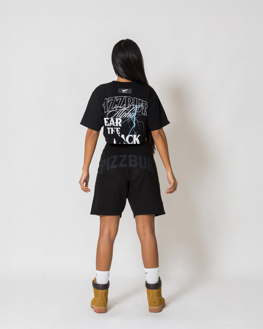 Camiseta Cropped Fear - Negro