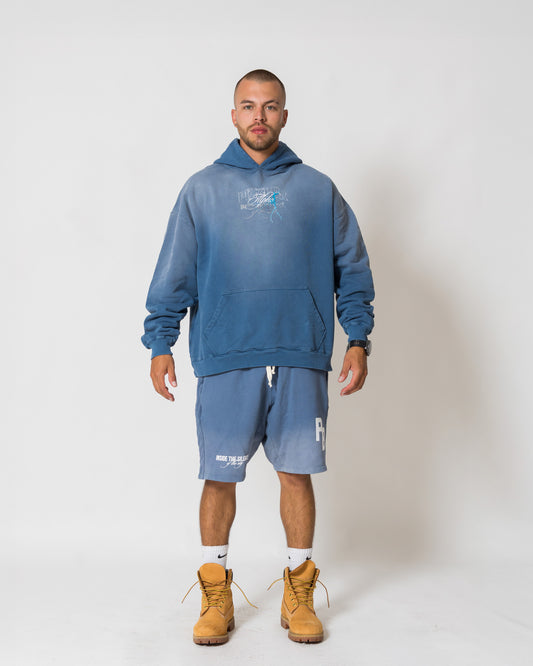 Hoodie Fear - Vintage blue