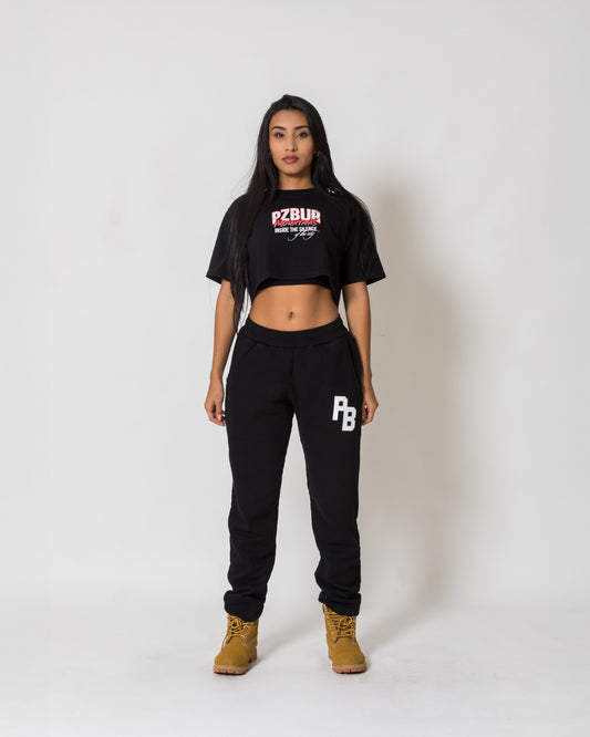 Camiseta Cropped Mountains - Negro