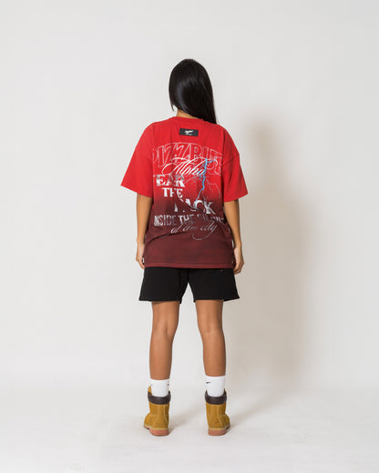 Camiseta Fear - Rojo plastificado