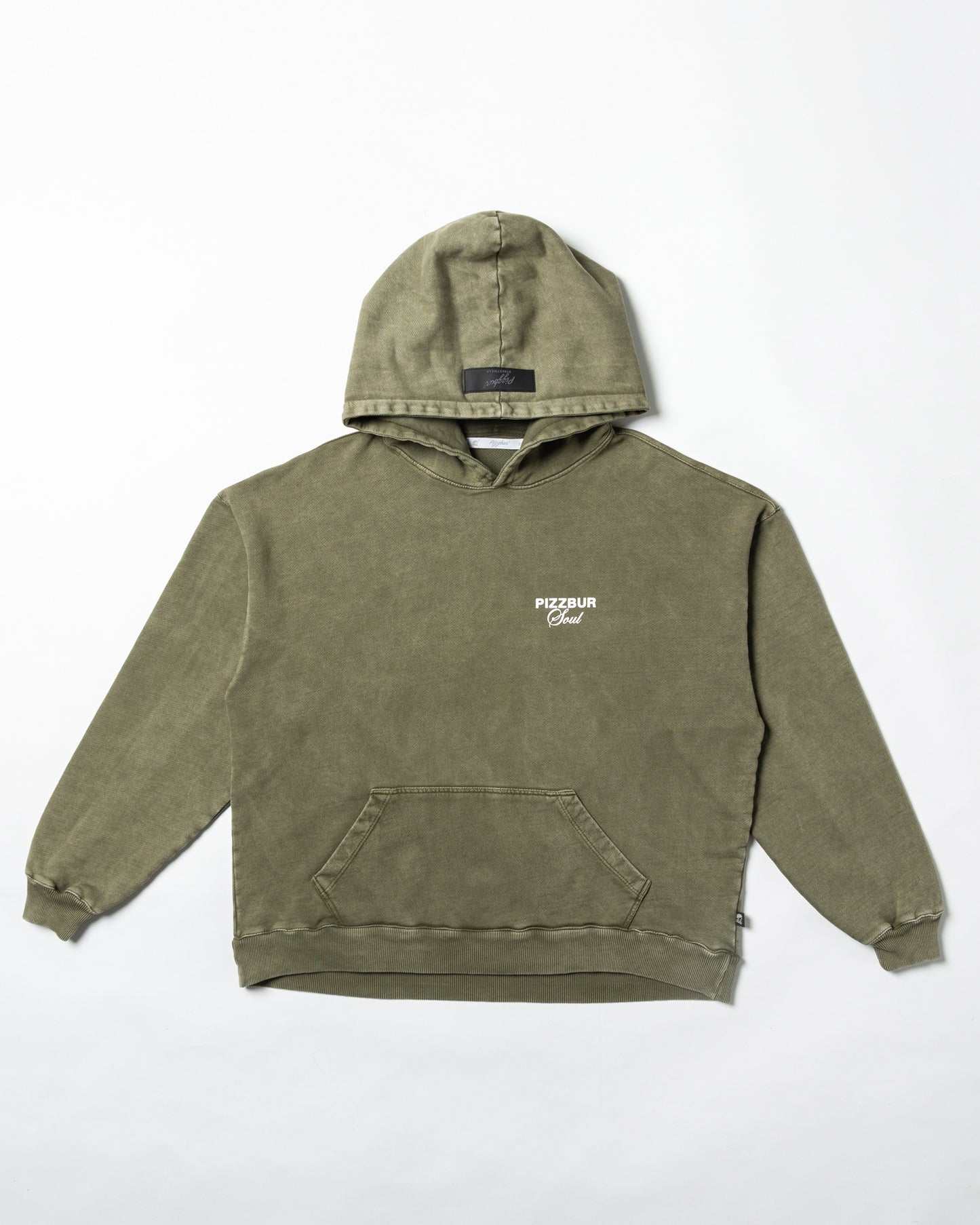 Hoodie Guardian - Verde Oliva Acid Wash