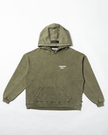 Hoodie Guardian - Verde Oliva Acid Wash
