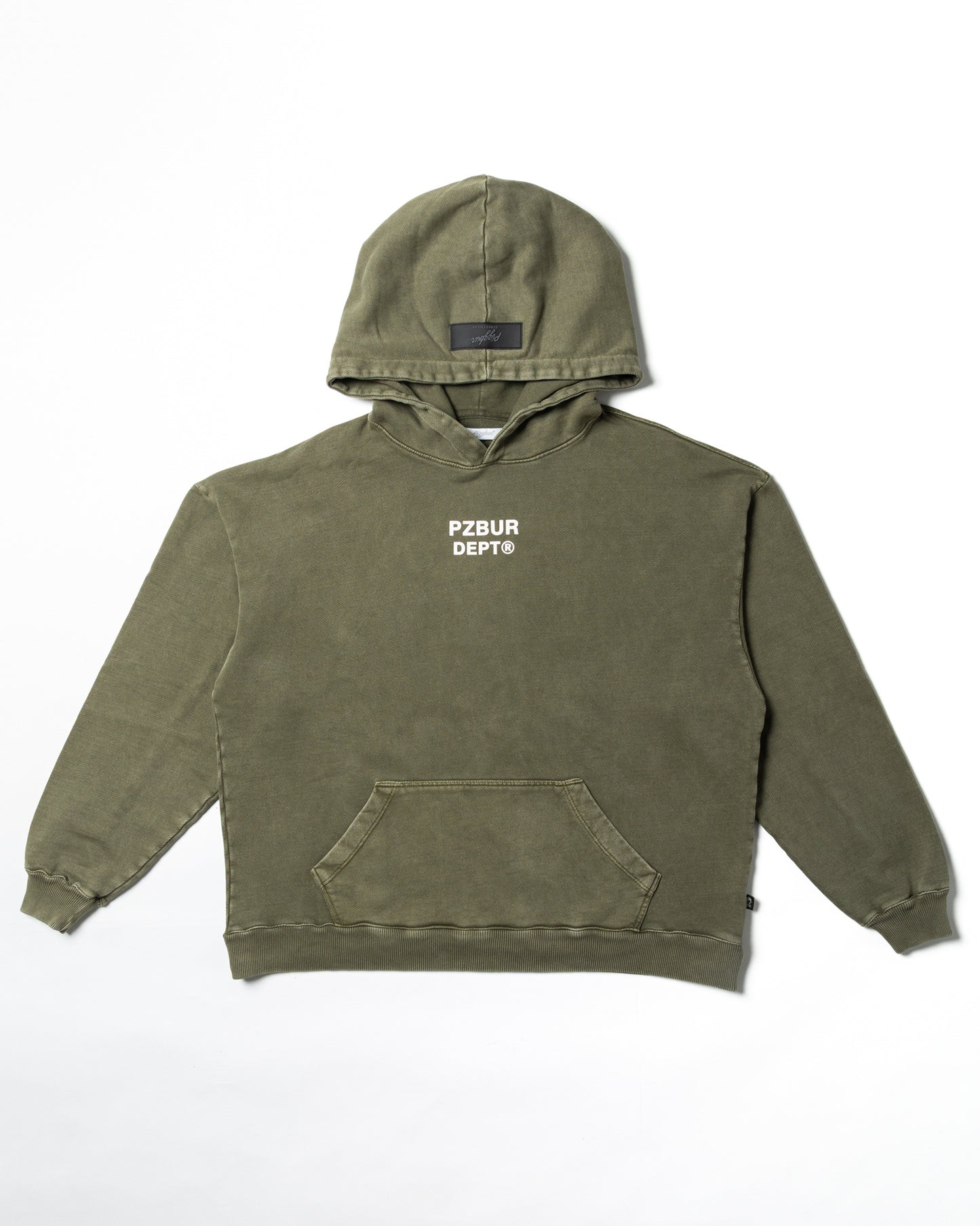 Hoodie Dept - Verde Oliva Acid Wash