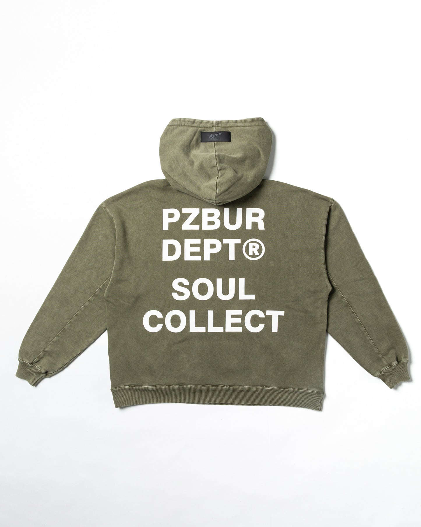 Hoodie Dept - Verde Oliva Acid Wash